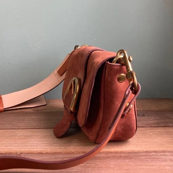 J. Crew Crossbody Buckle Italian Suede Bag - Picture 3 of 9